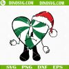 Bad Bunny Sad Heart Peppermint Candy SVG, Bad Bunny Heart SVG, Una Navidad Sin Ti SVG