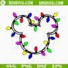 Christmas Lights Mickey Mouse Head SVG, Mickey Mouse Christmas SVG, Disney Christmas SVG