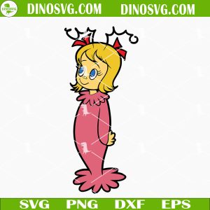 Cindy Lou Who SVG, Grinch Girl SVG, Christmas Girl SVG PNG DXF EPS