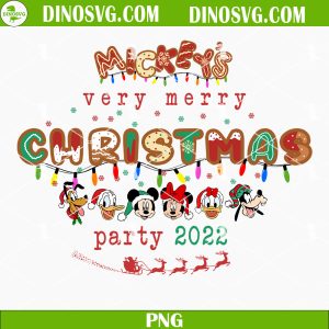 Mickey's Very Merry Christmas Party 2022 PNG, Disney Mickey and Friends Christmas PNG, Disneyland Holiday PNG