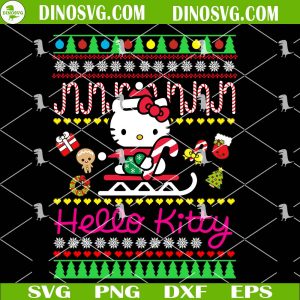 Hello Kitty Ugly Sweater SVG, Hello Kitty Christmas, Ugly Sweater SVG, Christmas SVG, Christmas Sweater SVG