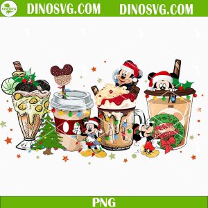 Mickey Christmas Coffee Iced Latte PNG, Drink And Food Christmas PNG, Merry Christmas PNG, Xmas PNG, Santa Hat PNG, Christmas Latte Drink PNG, Coffee Christmas PNG, Coffee Lover PNG