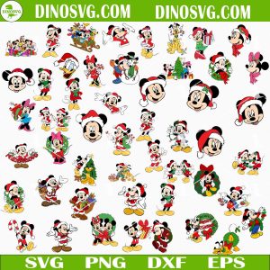 Mickey Mouse And Friends Christmas SVG Bundle, Christmas SVG, Disney Christmas SVG, Donald Duck SVG, Minnie SVG, Pluto SVG