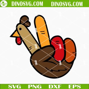Peace Sign Turkey Hand SVG