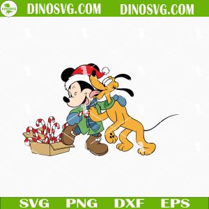 Pluto And Mickey Christmas SVG, Disney Christmas SVG PNG DXF EPS Cut Files