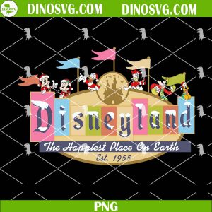 The Happiest Place On Earth PNG, Disneyland PNG, Disney Christmas PNG, Disney Christmas T Shirt PNG
