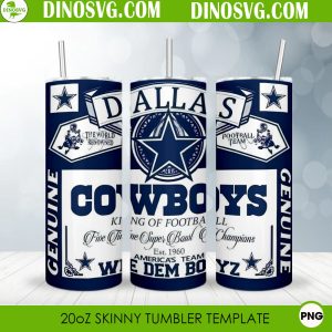 Dallas Cowboys King Of Football Tumbler Wrap Design, Cowboys Tumbler Wrap PNG