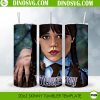 Wednesday And Thing Addams Sublimation Straight Skinny Tumbler Design Wrap