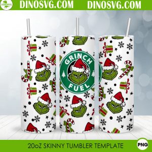 Grinch Fuel Tumbler Wrap, Grinch Starbucks 20 oz Sublimation Tumbler Wrap