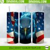 Eagle Tumbler Wrap Design, USA Flag 20oz Skinny Tumbler PNG