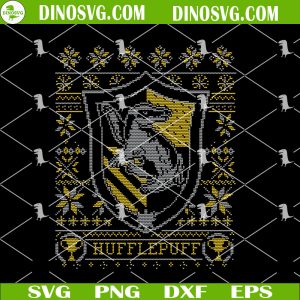 Hufflpuff Ugly Christmas SVG, Wizard SVG, Harry Potter Christmas SVG