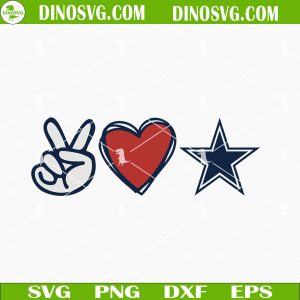 Peace Love Cowboys SVG, Dallas Cowboys SVG