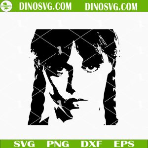 Wednesday Addams Face SVG, Addams Family SVG PNG DXF EPS Digital Download