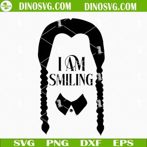 I Am Smiling Wednesday SVG, Wednesday Addams SVG PNG DXF EPS Files