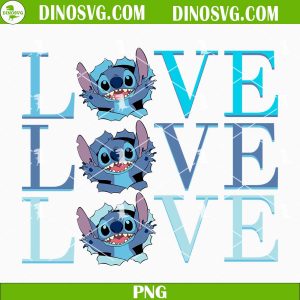 Love Stitch PNG, Stitch Valentines Day PNG Sublimation