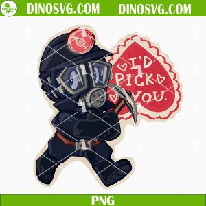 Id Pick You Harry Warden PNG, My Bloody Valentine PNG, Horror Valentines Day PNG Digital Download