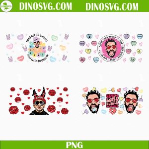 Bad Bunny Valentine PNG, Candy Hearts PNG, Bad Bunny Valentines Day PNG Sublimation
