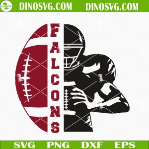 Atlanta Falcons Half Player SVG, Falcons Football SVG, NFL Football Team SVG PNG DXF EPS