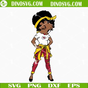Betty Boop Kansas City Chiefs SVG, Kansas City Football SVG, NFL Team SVG PNG DXF EPS Files For Cricut