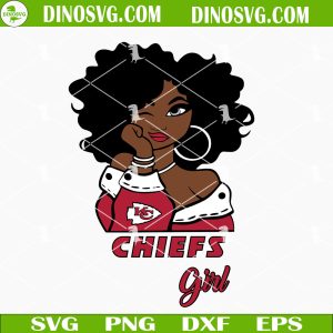 Chiefs Girl SVG, Kansas City Chiefs Afro Girl SVG PNG DXF EPS