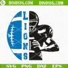 Detroit Lions Half Player SVG, Lions Football SVG, NFL Football Team SVG PNG DXF EPS