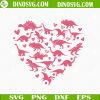 Dinosaur Heart SVG, Kids Valentine’s Day SVG PNG DXF EPS Cricut Files