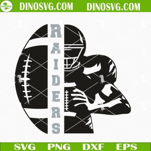 Oakland Raiders Half Player SVG, Raiders Football SVG, NFL Football Team SVG PNG DXF EPS