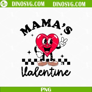Mamas Valentine PNG, Smile Heart PNG, Retro Valentines Day PNG Sublimation