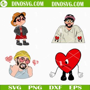 Bad Bunny SVG Bundle, Baby Benito SVG, Sad Heart Tattoo SVG, Un Verano Sin Ti SVG
