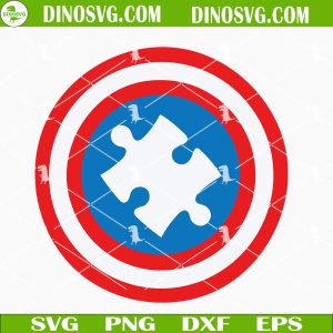 Captain America Autism SVG, Autism Superhero SVG, Autism Awareness SVG PNG DXF EPS