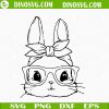 Bunny With Glasses Bandana SVG, Cute Easter SVG PNG DXF EPS