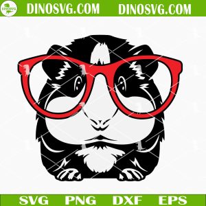 Guinea Pig Glasses SVG, Cute Animals SVG PNG DXF EPS