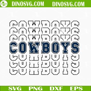 Cowboys Mirror Text SVG, Dallas Cowboys SVG PNG DXF EPS