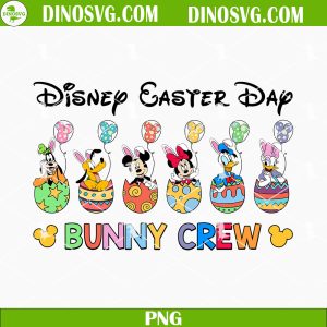 Disney Easter Day Bunny Crew PNG, Mickey Friends In Easter Eggs PNG, Happy Easter Disney World PNG Sublimation