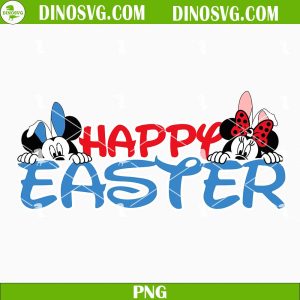 Mickey And Minnie Happy Easter PNG, Disney Mouse Easter Day PNG Sublimation