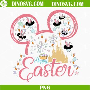 Mickey Mouse Ears Castle Happy Easter PNG, Disney World Easter PNG Sublimation