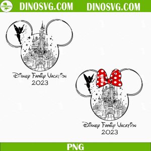 Disney Family Vacation 2023 Mouse Head PNG, Disney Trip 2023 PNG, Disney Mouse Magic Kingdom PNG