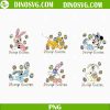 Mickey Mouse Friends With Eggs Happy Easter PNG Bundle, Disney Easter Bunny PNG Sublimation