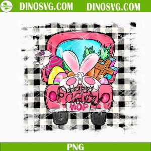 Happy Easter Hop PNG, Easter Bunny Truck PNG, Easter Cute PNG Sublimation