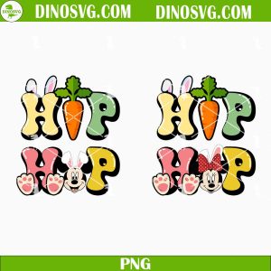 Hip Hop Easter Mickey Minnie PNG, Easter Carrot PNG, Easter Bunny PNG, Disney Mouse Easter PNG Sublimation