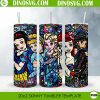 Disney Princess Stained Glass 20oz Skinny Tumbler Wrap Sublimation, Cartoon Straight Tumbler PNG