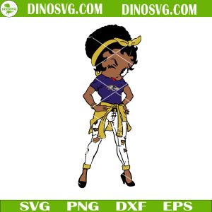 Betty Boop Baltimore Ravens SVG, Ravens Football SVG, NFL Team Girl SVG Files For Cricut