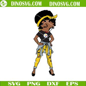 Betty Boop Pittsburgh Steelers SVG, Steelers Football SVG, NFL Team Girl SVG Files For Cricut