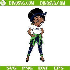 Betty Boop Seattle Seahawks SVG, Seahawks Football SVG, NFL Team Girl SVG Files For Cricut