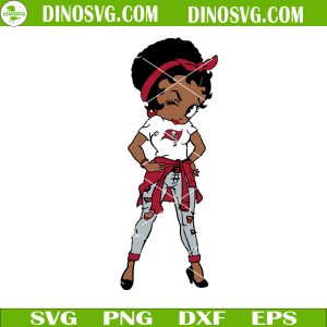 Betty Boop Tampa Bay Buccaneers SVG, Buccaneers Football SVG, NFL Girl SVG Files For Cricut