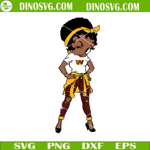 Betty Boop Washington Commanders SVG, Commanders Football SVG, NFL Girl SVG Files For Cricut