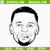 Stephen Curry Face SVG, Golden State Warriors SVG, NBA SVG Files For Cricut