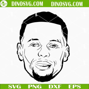 Stephen Curry Face SVG, Golden State Warriors SVG, NBA SVG Files For Cricut