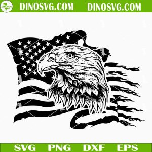 Eagle With American Flag SVG, 4th Of July SVG, Patriotic SVG File For Cricut
