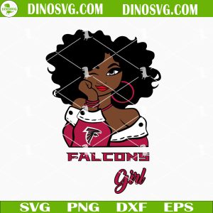 Rams Girl SVG, Los Angeles Rams Black Girl SVG Files For Cricut Falcons Girl SVG, Atlanta Falcons Black Girl SVG Files For Cricut